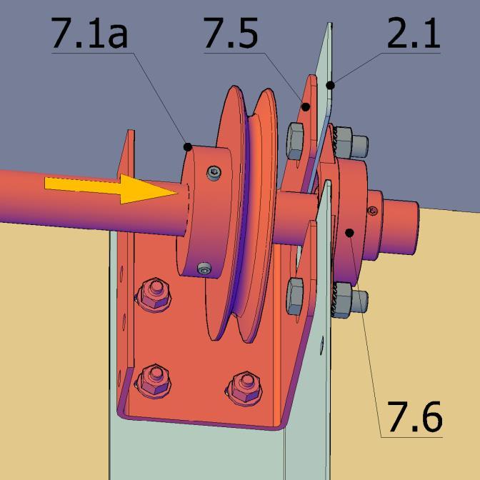 6.3 OGS SE SNÍŽENÝM NADPRAŽÍM šířka W 3 m N = 750 mm Pro vrata se sníženým nadpražím se používají vodítka [2.1] s výřezem.