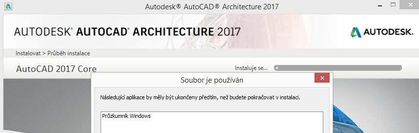 Během instalace se