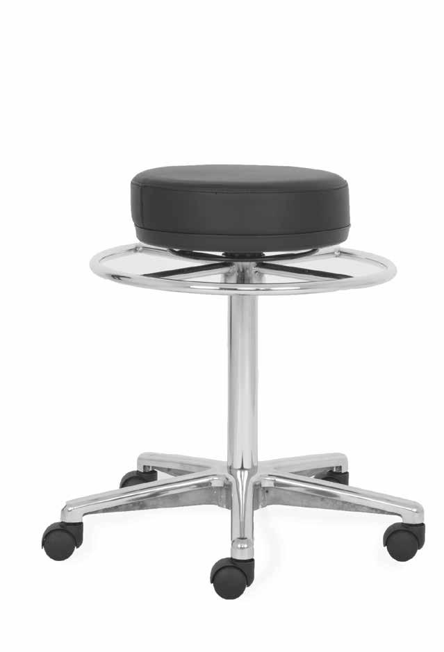 12 LABOR Otočná židle do průmyslových a ordinačních prostor / Swivel chair for industrial areas and consulting rooms / Drehstuhl für Industrie und Ordinationsräume Kulatý plochý sedák / Round flat