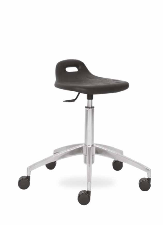 24 PIPPO Průmyslová otočná židle s ergonomicky tvarovaným PU sedákem / Industrial swivel chair with ergonomically shaped PU seat / Drehstuhl für Industrie mit ergonomische geformte PU Sitzfläche