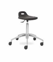 26 IN 850 Průmyslová otočná židle s ergonomicky tvarovaným PU sedákem / Industrial swivel chair with ergonomically shaped PU seat / Drehstuhl für Industrie ergonomisch geformte PU Sitzfläche Výškově