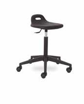 průměru 60 mm / PU wheels with a diameter of 60 mm / PU Rollen mit Durchschnitt 60 mm IN 851 Průmyslová otočná židle s ergonomicky tvarovaným PU sedákem / Industrial swivel chair with ergonomically