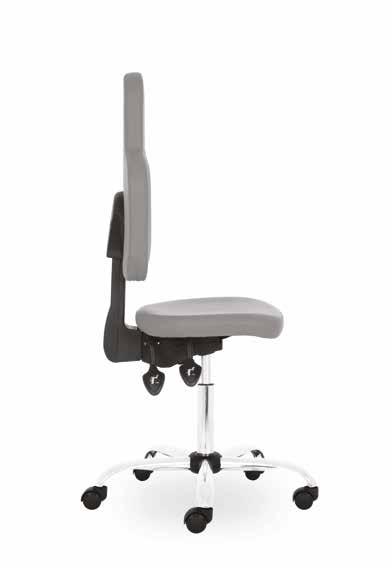 The ergonomics of seating is provided by the height-adjustable backrest that can be locked in 8 positions thanks to the Up and down system.