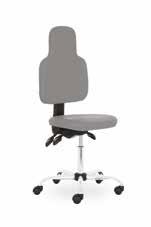 50 HO 052 Ordinační otočná židle / Medical swivel chair / Drehstuhl für Ordinationen Čalouněný sedák a tvarované výškově stavitelné zádové opěradlo / Upholstered seat and shaped height-adjustable