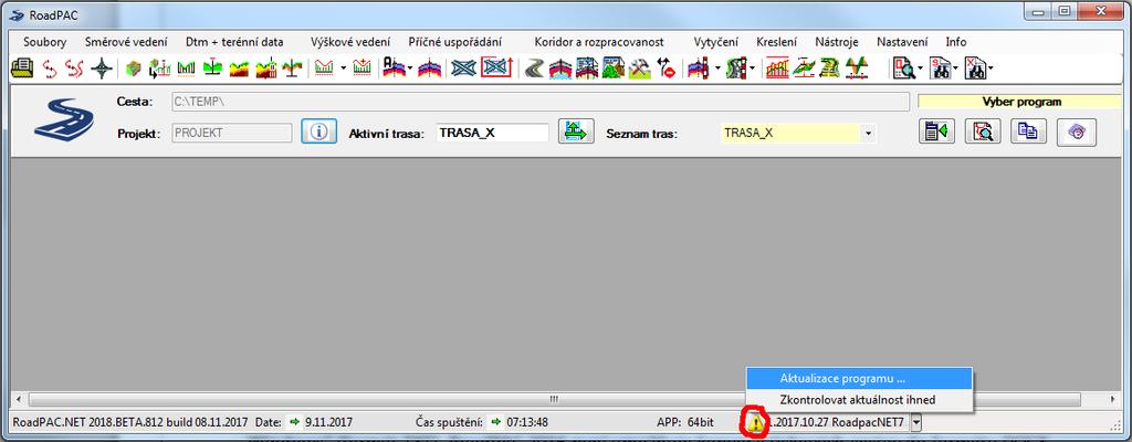 Novinky systému RoadPAC ve verzi 2019 Systémové změny Podpora nových verzí CAD systémů RoadPAC 2019 dnes podporuje produkty Autodesku (AutoCAD, Map, Civil) ve verzích 2010 až 2019, ZWCAD (verze 2018,