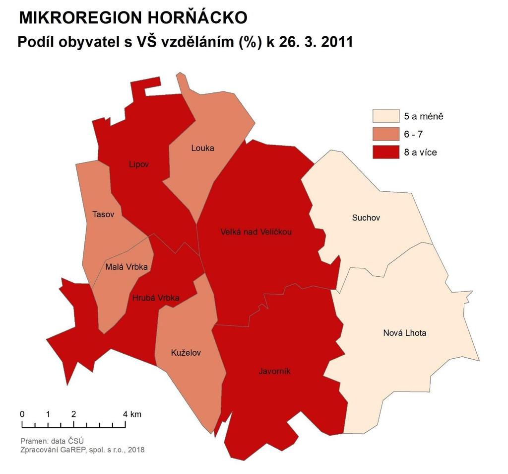Vůbec nejhorší situace ohledně indexu stáří panovala na konci roku 2017 v Suchově (234,6), Velké nad Veličkou (176,9) a Malé Vrbce (175,0).