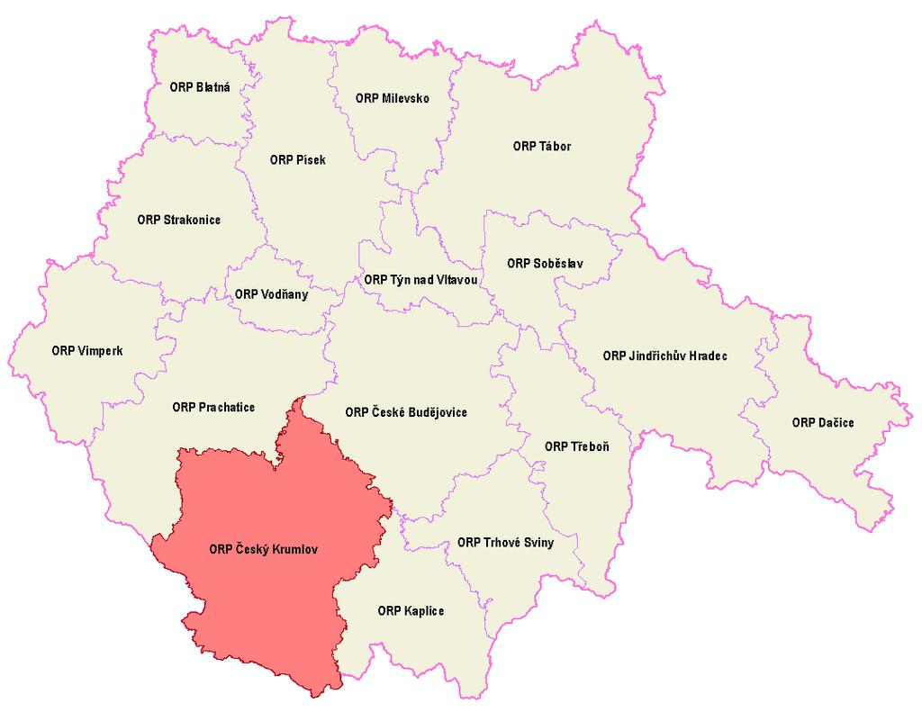Obrázek 3 - Poloha ORP v rámci