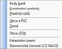 58 Příručka uživatele Daňová přiznání TAX 3 / 14 3 16 Správy sociálního zabezpečení Agenda Správy sociálního zabezpečení obsahuje aktuální seznam správ sociálního zabezpečení.