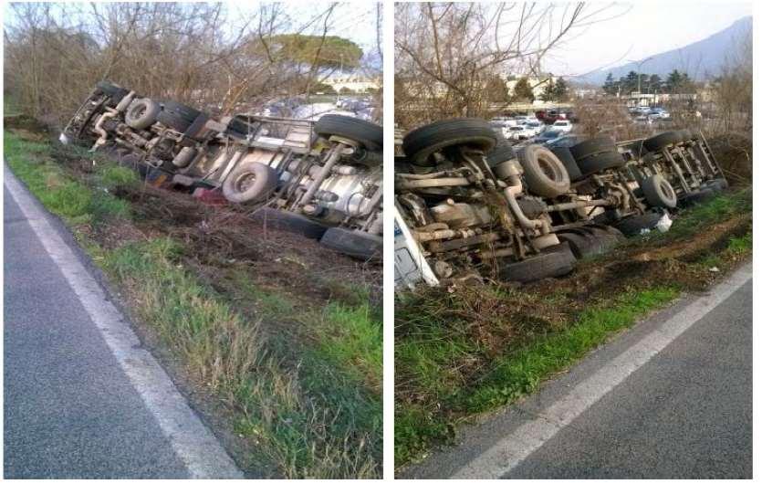 Přeprava kapalin převrácení vozidla