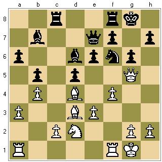18. Je4? Nezbytné bylo hrát 18. Kg7 a potom 19. h6, i když vazba krále je velmi nepříjemná. Tah 18. Je4 je těžká chyba. 19. Jxe4! dxe4 20. Sf6 h6 21.