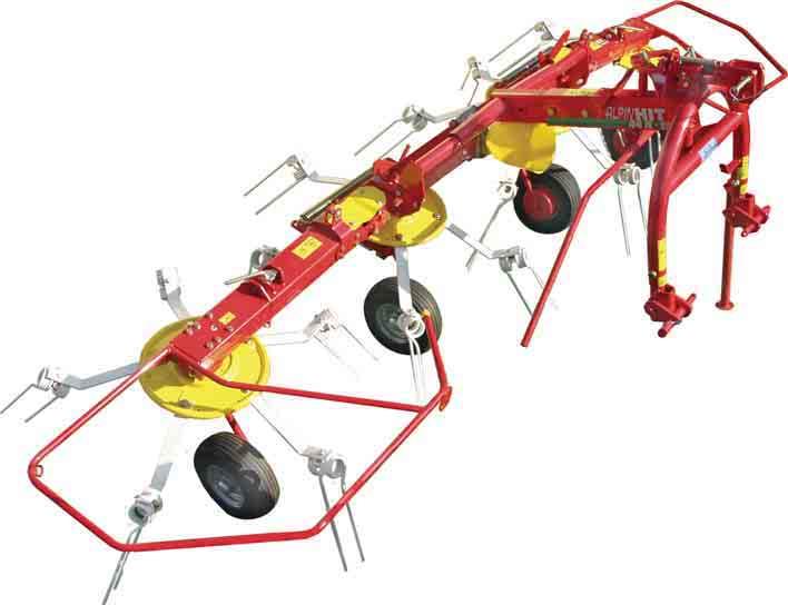 EUROHIT 47 N 47 H / N Pracovní ífika 4,40 m (DIN) âtyfirotorov obraceã se 6 rameny a hydraulick m zvedáním rotorû 54 N Pracovní ífika 5,20 m (DIN) Obraceã pro stfiednû velké provozy.