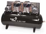 stacionární pístové tandemové kompresory Stacionární pístové tandemové kompresory Tandem TANDEM AIR 6 11 kw tandemové provedení s postupným připínáním agregátů připojení přes kulový kohout G 3/4"