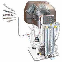 Bezolejové pístové kompresory Proč sušit bezolejový vzduch? Kvalitní sušička by měla být základním vybavením dentálního kompresoru.