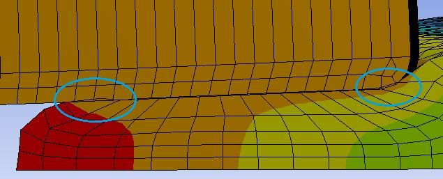 7.5.3 Kontakt háček vzorek V případě háčků byl zvolen kontakt Frictionless, jelikož předpokládáme zanedbatelně malé tření mezi háčkem a vzorkem a jelikož pro určení konkrétní velikosti