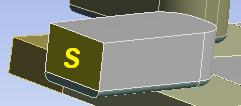 7.8.2 Vymezení pohybu Ve výpočtovém modelu je fyzicky zahrnuta pouze geometrie konce svorek a háčky. Vahadlový systém, který vymezuje pohyb svorky, viz Obr. 13 a Obr.