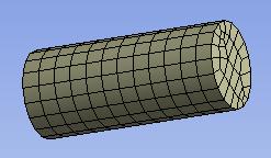 37: Síť svorky, pohled zdola a shora. Na celý objem svorky byla použita metoda Hex Dominat s nastavením Elem. Mid. Nodes: Dropped a Free Face Mesh Type: All Quad.