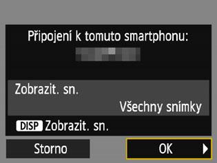 Připojení pomocí funkce Snadné připojení 7 Postup pro fotoaparát 2 Název zařízení nastavený v aplikaci Camera Connect 8 Vyberte fotoaparát, který chcete připojit ke smartphonu.