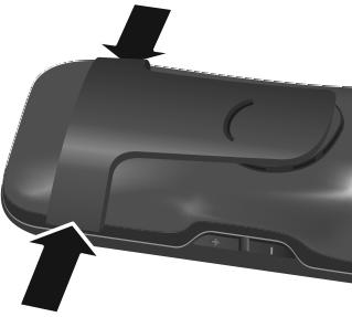 Gigaset S650H PRO / HSG CZ cs / A31008-XXXXX-XXXX-X-XXXX / starting_hsg.fm / 11/13/18 Uvedení do provozu Upevnění opaskové spony Na sluchátku najdete postranní otvory k připevnění opaskové spony.