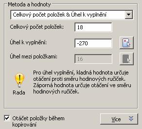 Poznámka: Paralelní kopie obloukových prvků jsou menší nebo větší oblouky, v závislosti na straně umístění. V tomto příkladu vytvoříme malý soustředný oblouk.