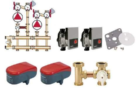 53 Rozšířená sada (1kotel, 1UT, 1UTmix, 1TV) Rozšířená sada varianta s termoventilem a By-passsem (1kotel,2UTmix, 1TV) Sada Kotlová sestava s čtyřcestným ventilem ovládaným motorem na vstupu a