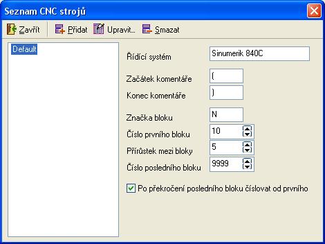 Obrábění 9. Obrábění Pomocí příkazů, které jsou v menu Obrábění lze vygenerovat CNC program pro vrtání či závitování vytvořených otvorů.