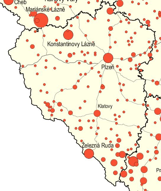 Obrázek č. 20 Kapacity ubytovacích zařízení v Plzeňském kraji 62 V tabulce č.
