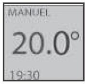 Pokud je na displeji zobrazeno PROG ECO, jste v intervalu útlumové teploty ECO. Pro úpravu útlumové teploty použijte menu ECO teplota (Temp.