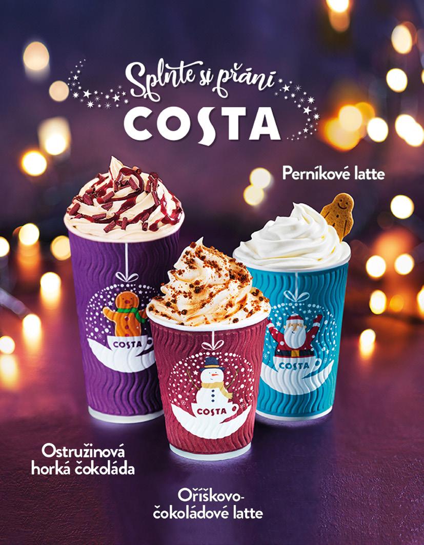 Budova BETA Vánoční pohádková klasika Costa Coffee Těšíte se na zimu už jenom proto, že se dočkáte v kavárnách Costa Coffee oblíbeného Perníkového latte, které zdobí pan Perníček a nových vánočních