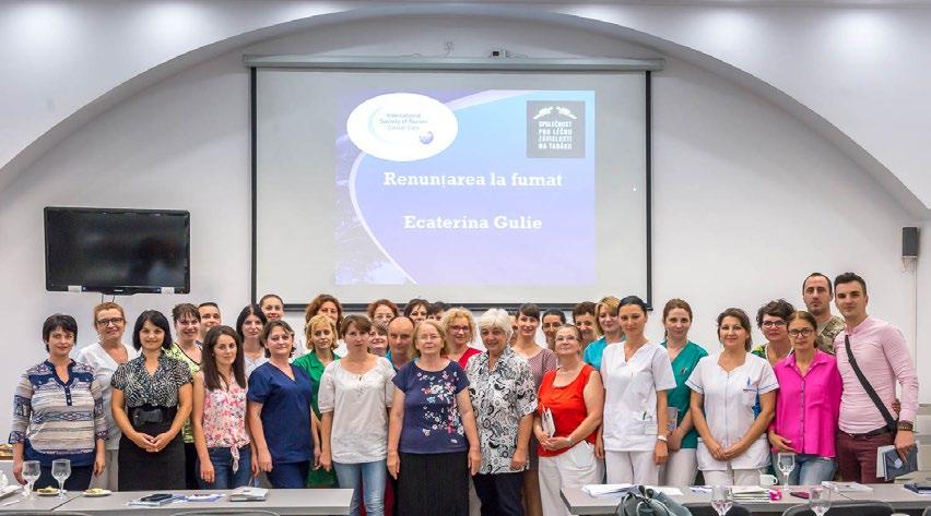 Během konference byly prezentovány práce na šíření výsledků EE COE II projektu s názvem Vzdělávání vedoucích pracovníků v ošetřovatelství pro léčbu závislosti na tabáku, jakož i jednotlivé kroky