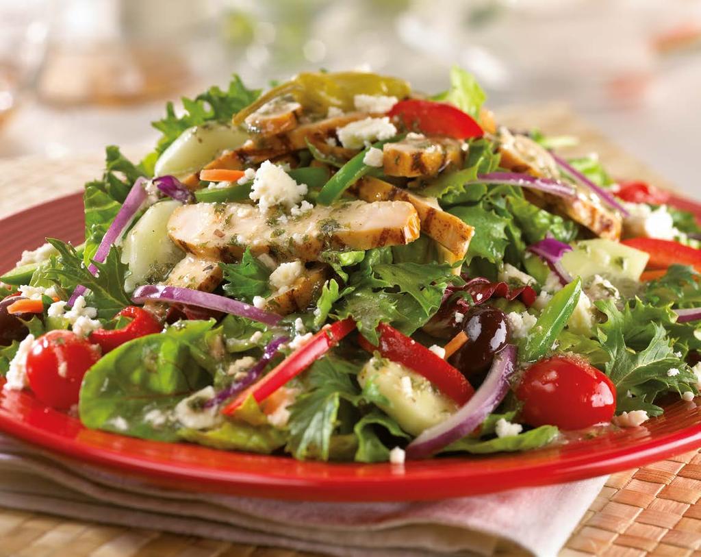 MEDITERRANEAN SALAD 195 Kč Extra grilované kuřecí maso (120 g) 55 Kč Extra porce lososa (110 g) 120 Kč Extra krevety (1 ks) 25 Kč Marinované