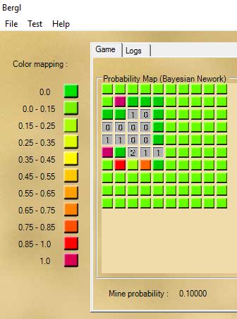 Příklad: Miny Navrhněte model, který spočte pravděpodobnost miny ve hře Minesweeper.