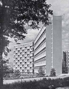 HISTORIE HISTORY Obr. 6 Kolektivní dům v Litvínově, Václav Hilský, Evžen Linhart, 1946 až 1958 (Architektura ČSR, 1959) Fig.