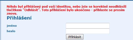 Odhlásíte se klepnutím na tlačítko Odhlásit v pravém horním rohu okna Czech POINT s nabídkou formulářů.