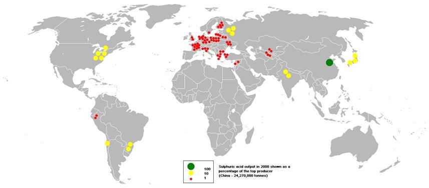 Použití kyseliny sírové Průmysl dusíku Amoniak, kyselina dusičná Močovina, dusičnany, dusitany, amonné soli, dusíkaté vápno, hydrazin, hydroxylamin, aminy, nitrosloučeniny Přírodní zdroje: ledky,