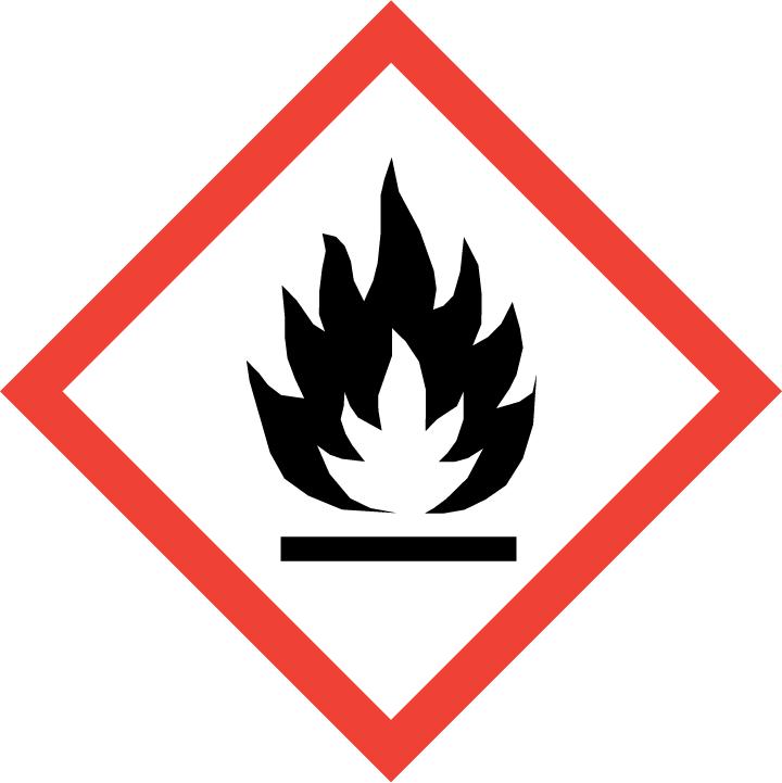 . Prvky označení Signální slovo Standardní věta o nebezpečnosti Doplňující informace: Pokyn pro bezpečné zacházení Nebezpečí H5, Vysoce hořlavá kapalina a páry. H319, Způsobuje vážné podráždění očí.
