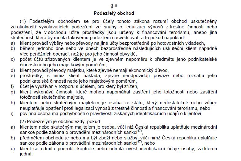 Podezřelý obchod