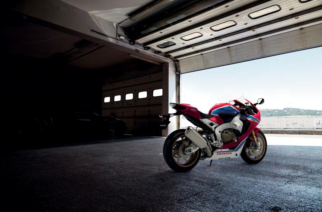 Karbonové detaily a zlaté proužky vetkané do laku v barvě trikolóry odlišují model Fireblade SP2 od standardní a SP verze, stejně jako zlaté ráfky Marchesini.