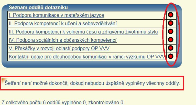 Nevyplněný dotazník obr.
