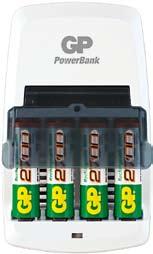 Řada FAST GP PowerBank Express + 4 články GP 270AAHC ultra rychlá nabíječka pro 1-4