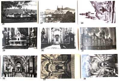- 26-26. Velehrad, čb, M. Melichárek asi 1935, PP, I. 30.- 27. Velehrad, čb, Fototypia Vyškov asi 1946, NP, I. 25.- 28. Velehrad Welehrad, čb, Fototypia 1945, PP, I. 30.- 29.