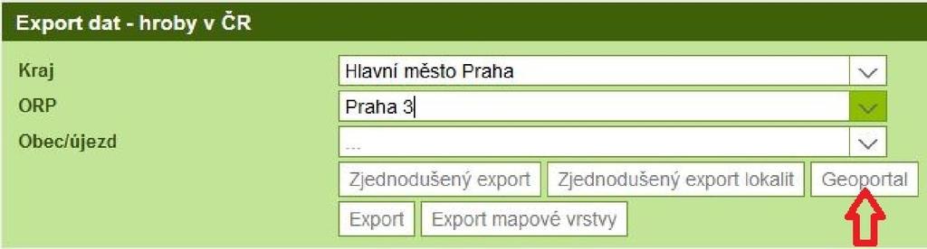 Válečné hroby v chytrém telefonu Postup je zpracován pro ORP Praha 3, ale je jej možno aplikovat i pro stupeň kraj (kromě Středočeského kraje, u kterého je pro velké množství lokalit