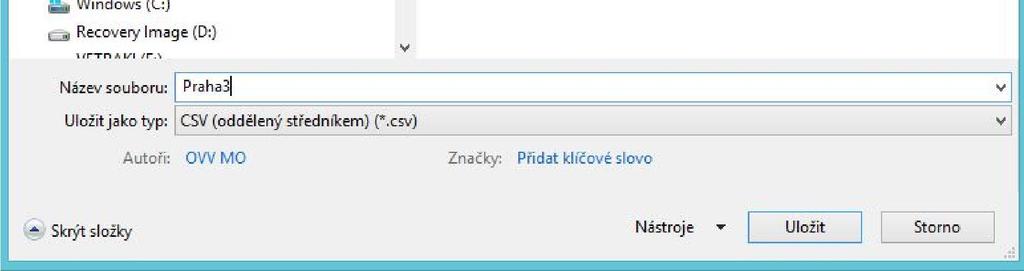 Kliknout na "Ano" Soubor je uložen, ale údaje o GPS (sloupce X a Y) jsou v nepoužitelném formátu - jsou v