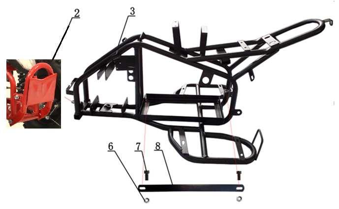 2 548020015 Přední rám Front frame 3 548020016 Rám Frame 6 M-06