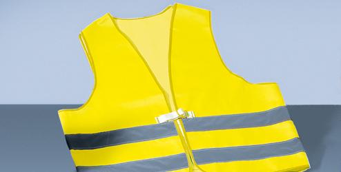 Výrazná denní barva (žlutá) s dalšími odrazovými pruhy Sada první pomoci: modrá taška na zip s 93199829 17 90 414 Kč 336 Vesta splňuje třídu 2 evropského předpisu EN 471 pro vysokou viditelnost.