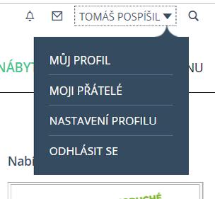 1: OSOBNÍ PROFIL Kliknutím na vaše jméno rozbalíte nabídku základního nastavení.