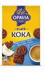 50175400 Zlatá kolečka máslová v mléčné čokoládě 146 g 50175500 Zlatá kolečka kokosová v mléčné čokoládě 146 g 50025500 Zlaté věnečky kakaové 150 g 50025600 Zlaté věnečky žloutkové 150 g 50261500
