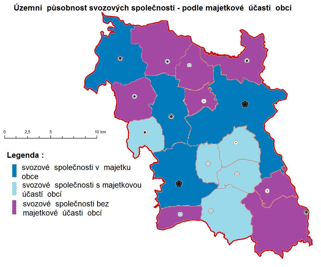 Obrázek 15 územní působnost svozových společností v okrese Karviná Zdroj: Zpracovatel