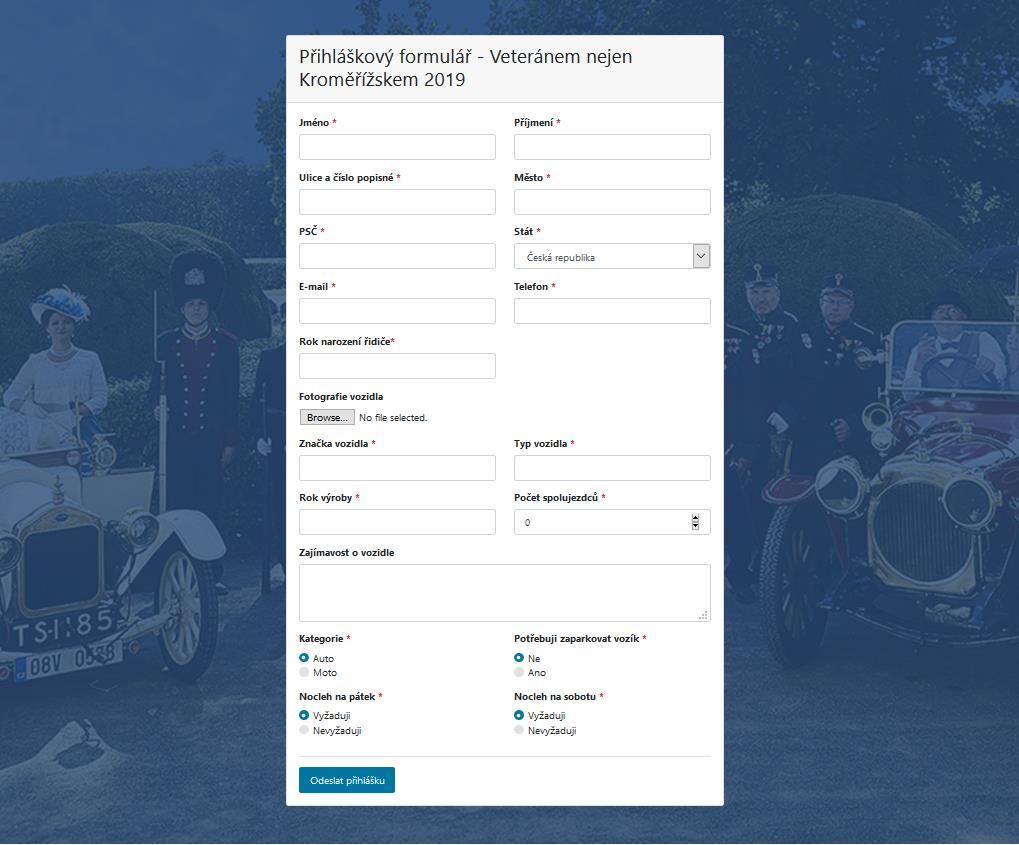 Registrace bude probíhat od 4.4. 2019 do 1.6. 2019 nebo do vyčerpání kapacit.