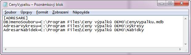 3.3 Nastavení INI souboru Program můžete používat nejen na jedné stanici (lokální provoz), ale současně také na více počítačích současně (provoz v síti).