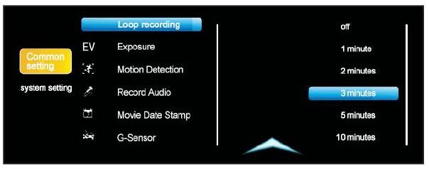 Funkce: 1) Automatické spuštění nahrávání: Po nastartování dojde k automatickému zapnutí kamery a zahájení nahrávání.